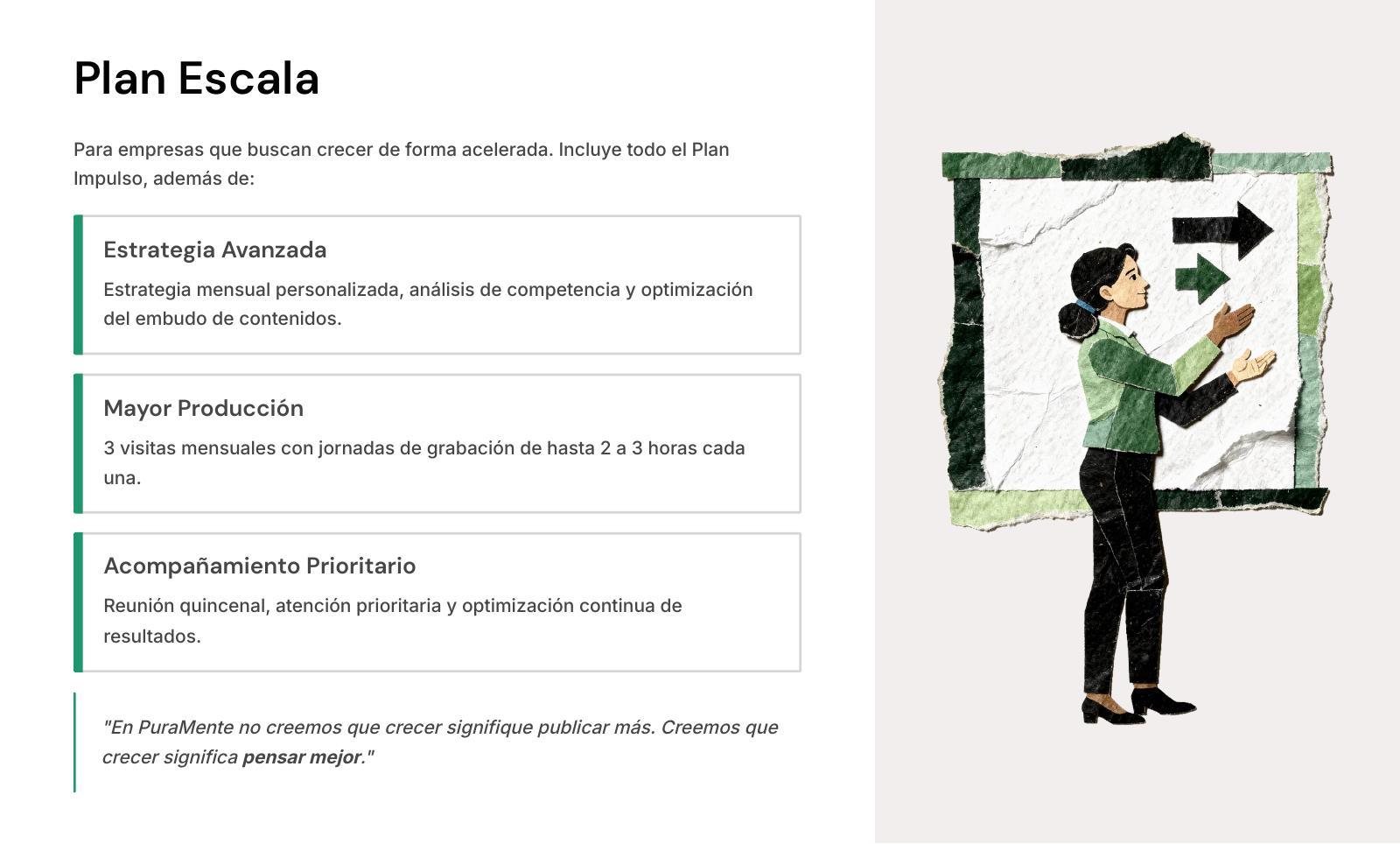 Pieza visual oficial de PuraMente sobre crecimiento estratégico